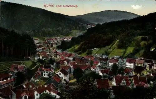 Ak Ruhla in Thüringen, Ort vom Liesenberg aus gesehen