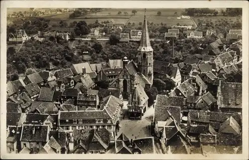 Ak Michelstadt im Odenwald, Blick auf den Ortskern, Kirche