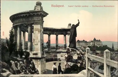Ak Budapest Ungarn, Szent Gellért szobor, Gerhardus Monument
