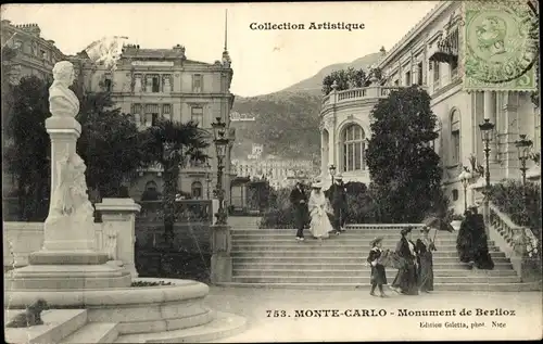 Ak Monte Carlo Monaco, Monument de Berlioz