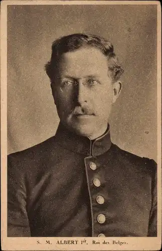 Ak König Albert I von Belgien, Portrait