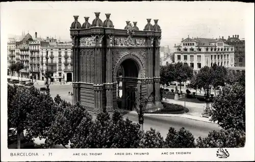 Ak Barcelona Katalonien Spanien, Arc del Triomf, Arco del Triunfo
