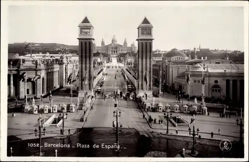 Ak Barcelona Katalonien Spanien, Plaza de España