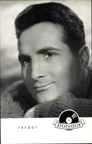 Ak Schauspieler und Sänger Freddy Quinn, Portrait, Polydor-Schallplatten