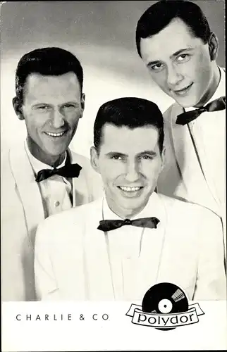 Ak Musiker Trio Charlie & Co., Polydor Schallplatten, Portrait