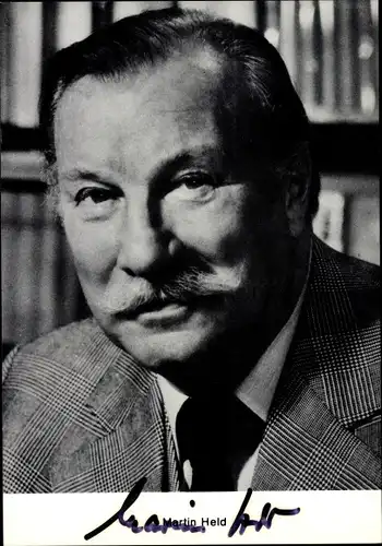 Ak Schauspieler Martin Held, Portrait, Autogramm