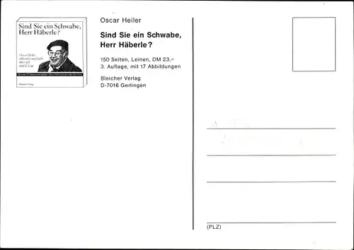 Ak Schauspieler Oscar Heiler, Portrait, Autogramm