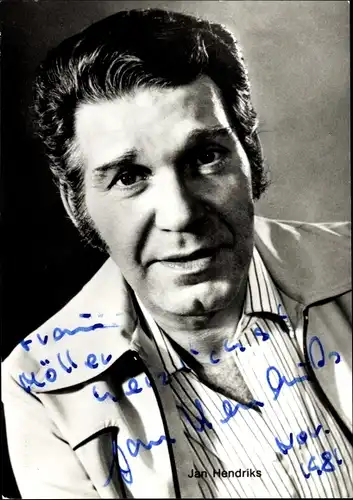 Ak Schauspieler Jan Hendriks, Portrait, Autogramm