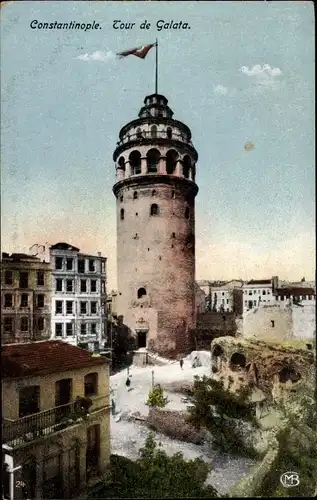 Ak Konstantinopel Istanbul Türkei, Tour de Galata