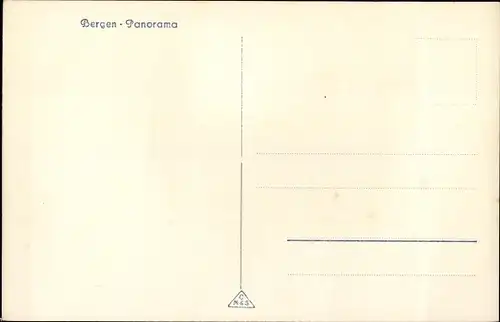 Ak Bergen Norwegen, Panoramaansicht der Stadt, Hafen