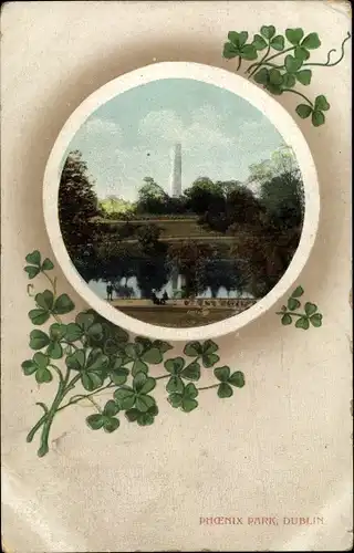 Ak Dublin Irland, Phönix Park, Kleeblätter