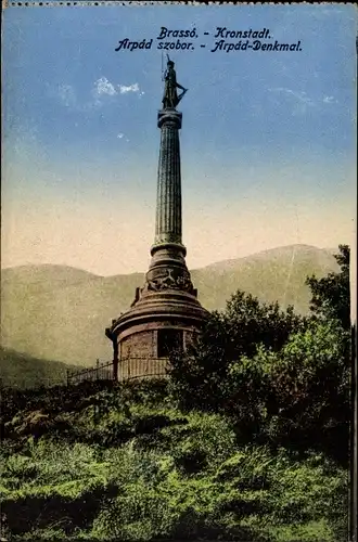 Ak Brașov Brassó Kronstadt Rumänien, Arpád Denkmal