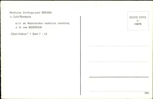 Ak Mbuma Süd-Rhodesien, Medische Zendings-post, Patientin Mutter mit Kind