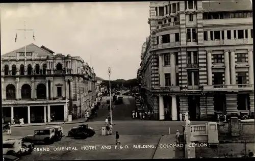 Ak Colombo Ceylon Sri Lanka, The Grand Oriental Hotel and P&O Building