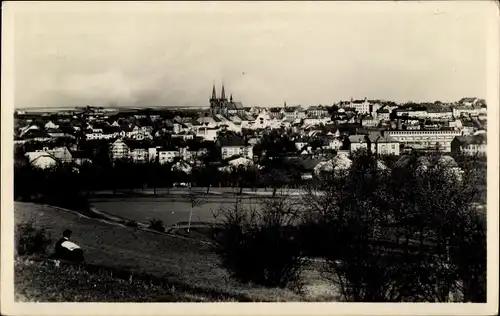 Ak Chrudim Region Pardubice, Panorama, Kirche