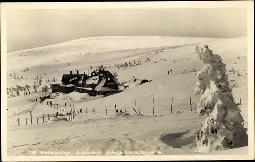 Ak Spindleruv Mlýn Spindlermühle Riesengebirg Riesengebirge, Geierguckenbaude, Winter