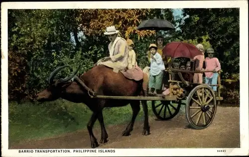 Ak Philippinen Philippine Islands, Barrio Transportation, Karren