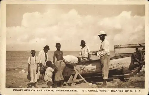 Ak Frederiksted Saint Croix Amerikanische Jungferninseln, Fishermen of the Beach