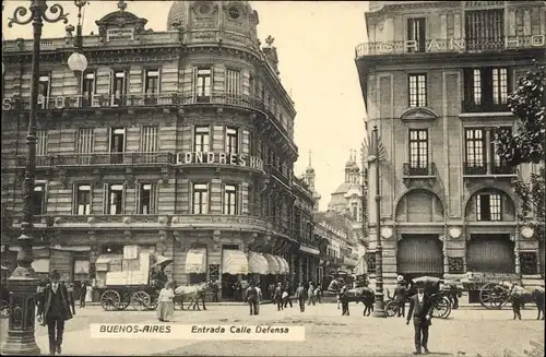 Ak Buenos Aires Argentinien, Entrada Calle Defensa