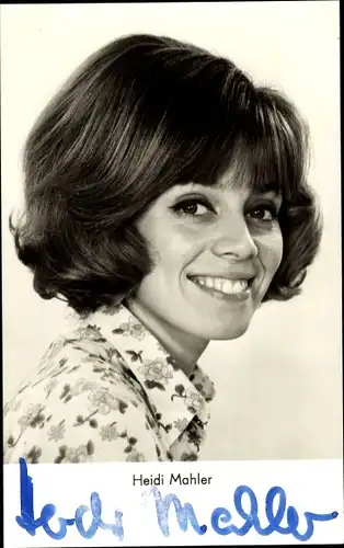 Ak Schauspielerin Heidi Mahler, Portrait, Autogramm