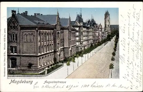 Ak Magdeburg an der Elbe, Augustastraße