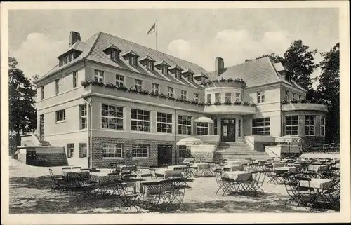 Ak Arendsee in der Altmark, Stahlhelm Heim, Terrasse vom Kurhotel