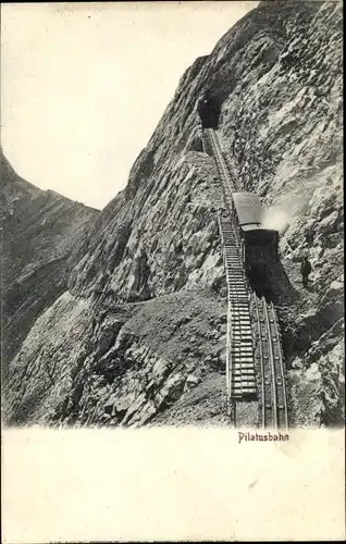 Ak Pilatusbahn, Eselwand und Berneralpen, Strecke