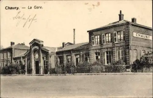 Ak Chauny Aisne, La Gare