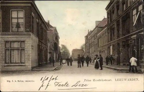 Ak Leeuwarden Friesland Niederlande, Prins Hendrikstraat