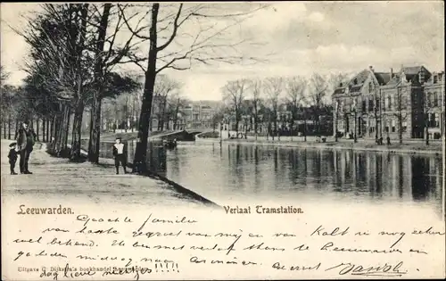 Ak Leeuwarden Friesland Niederlande, Verlaat Tramstation