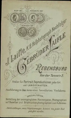 CdV Regensburg an der Donau Oberpfalz, Portrait von einem Geistlichen