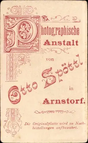 CdV Arnstorf, Portrait von einem Geistlichen, Männerportrait