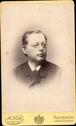 CdV Regensburg an der Donau Oberpfalz, Portrait von einem Geistlichen