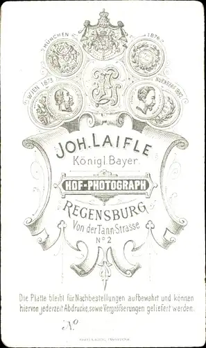 CdV Regensburg an der Donau Oberpfalz, Portrait von einem Geistlichen