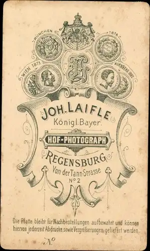 CdV Regensburg an der Donau Oberpfalz, Portrait von einem Geistlichen