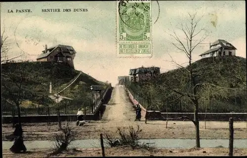 Ak La Panne De Panne Westflandern, Sentier des Dunes