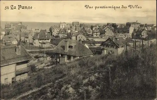 Ak La Panne De Panne Westflandern, Panorama, Villen