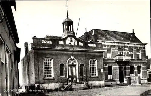 Ak Oud Vossemeer Zeeland Niederlande, Gemeentehuis