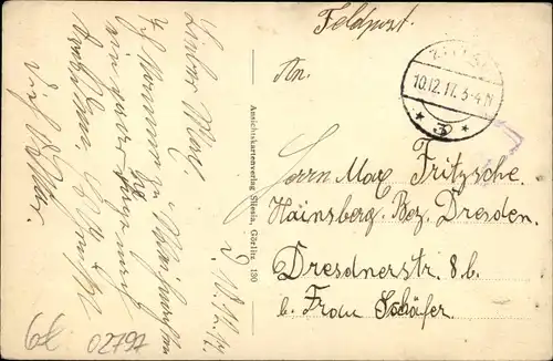 Ak Oybin in Sachsen, Ort vor Felsformation, Berg Oybin, Gedicht