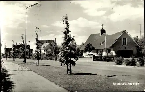 Ak Ousterhout Nordbrabant, Slotlaan, Straßenpartie, Wohnhäuser