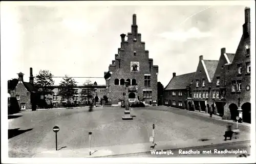 Ak Waalwijk Nordbrabant Niederlande, Raadhuis met Raadhuisplein