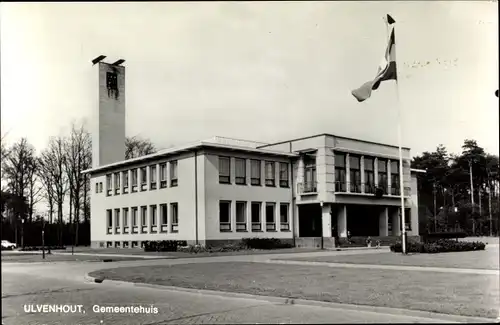 Ak Ulvenhout Nordbrabant Niederlande, Gemeentehuis