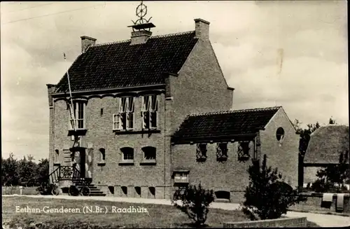 Ak Eethen-Genderen Nordbrabant Niederlande, Raadhuis