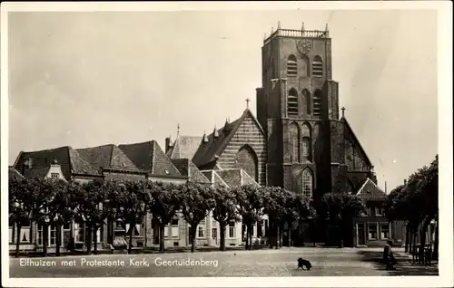 Ak Geertruidenberg Nordbrabant Niederlande, Elfhhuizen met Protestante Kerk