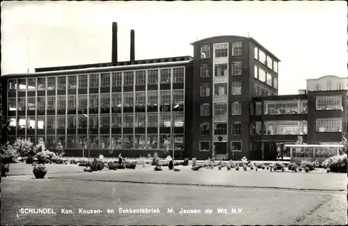 Ak Schijndel Nordbrabant Niederlande, Kon. Kousen- en Sokkenfabriek M. Janssen de Wit N.V.