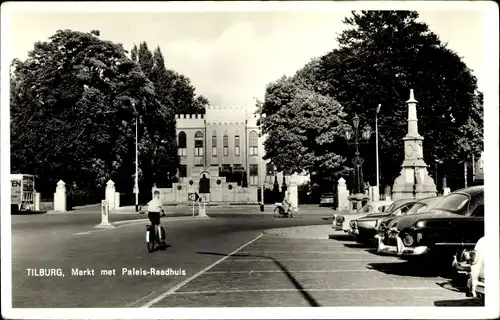 Ak Tilburg Nordbrabant Niederlande, Markt met Paleis-Raadhuis