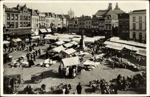 Ak 's Hertogenbosch Nordbrabant Niederlande, Marktdag