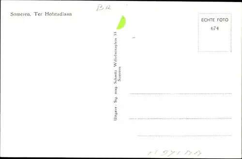 Ak Someren Nordbrabant, Ter Hofstadlaan