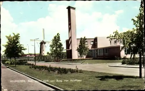 Ak Veldhoven Nordbrabant, Ned. Herv. Kerk aan Burg van Hoofflaan