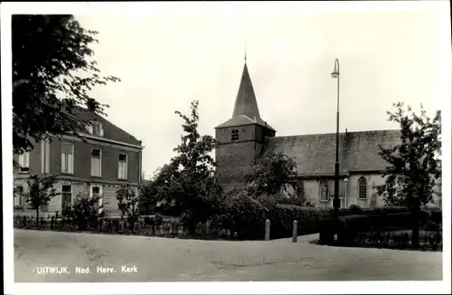 Ak Uitwijk Nordbrabant, Ned. Herv. Kerk